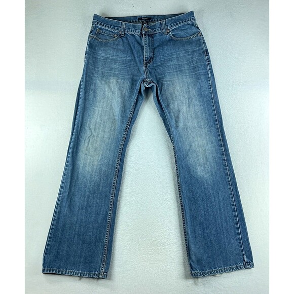 Alfani Mens Jeans Blue Tag Size 36x32 Bootcut Medium Wash Denim - Picture 1 of 10